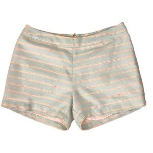 Julie Brown preppy Jacquard Mint striped shorts - 0